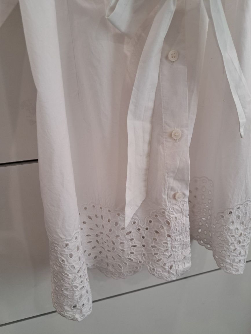 H&M рокля тип риза с бродерия р-р М