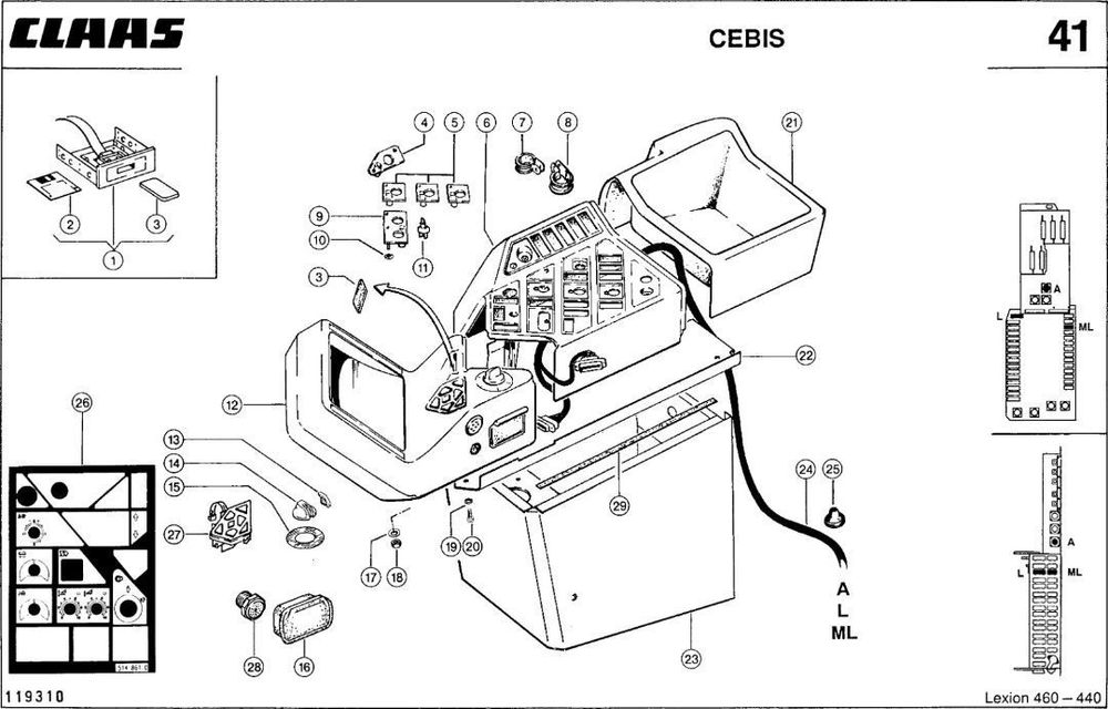 Claas monitor CEBIS Lexion