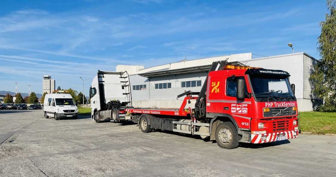 Tractari auto Sibiu Ridicari auto cu macara Tractari camioane Sibiu