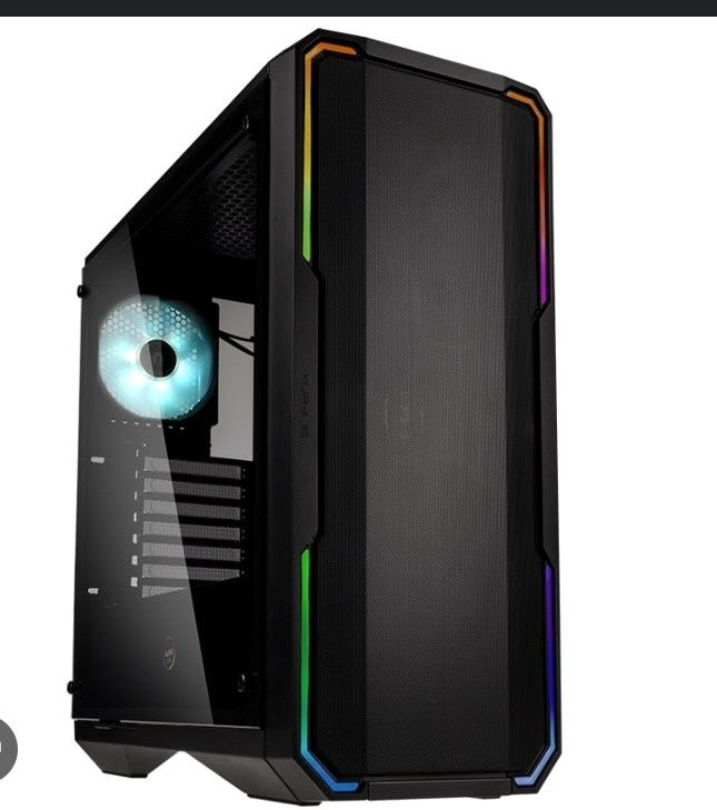 bitfenix enso включва два вентилатора , отпред има rgb за повече инфор