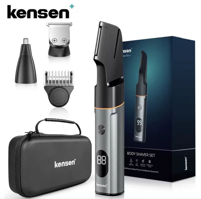 Kensen 3 in 1 Body & Beard Trimmer IPX6 Waterproof