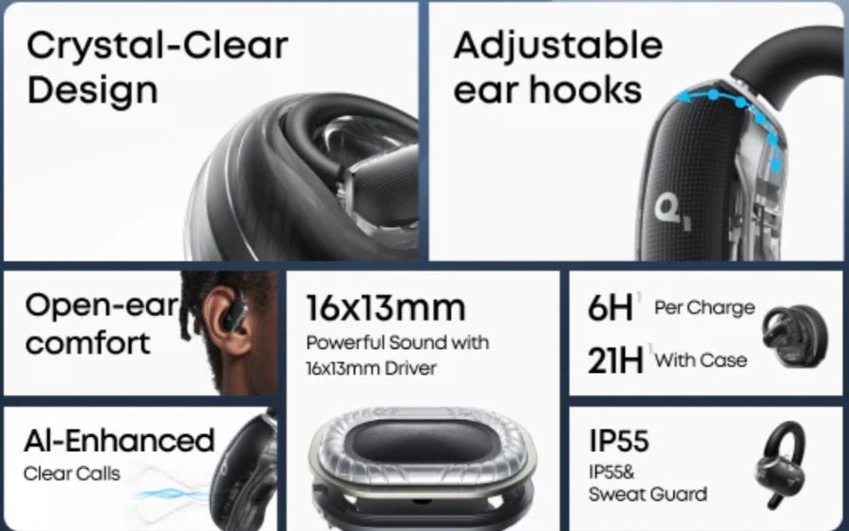 Casti SoundCore V40i open-ear