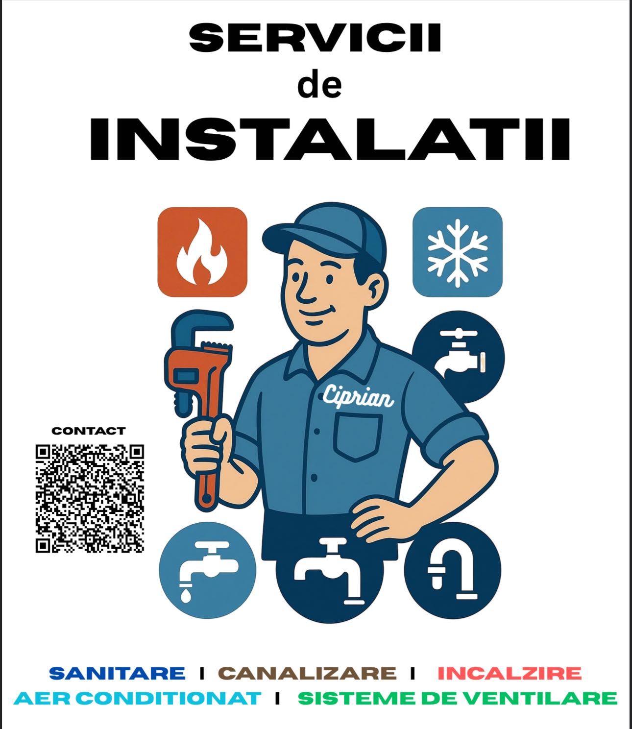 servicii instalații sanitare, termice, HVAC