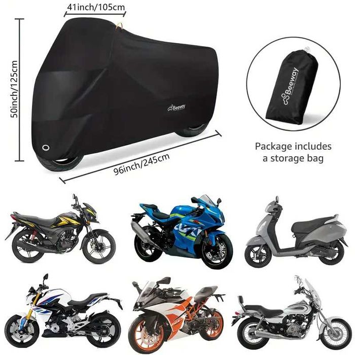 Prelata Husa argintie sau neagra moto scuter motocicleta M200x90x100cm