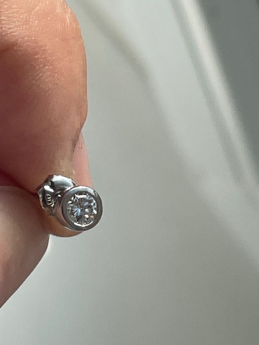 Cercei din platina cu diamante naturale de 0,30ct