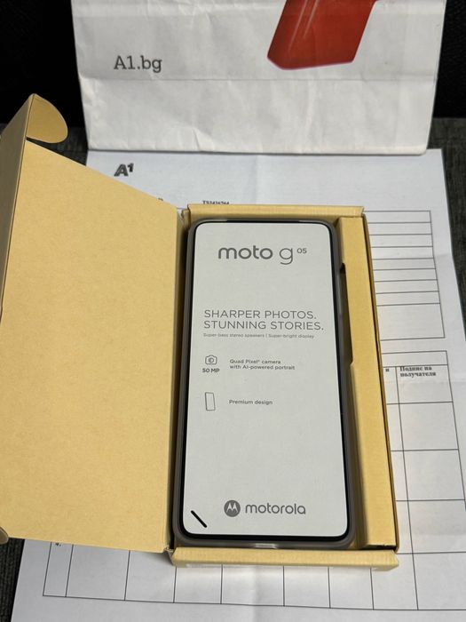 ЧИСТО НОВ 64GB Motorola g05 A1 Гаранция 2027г. Blue