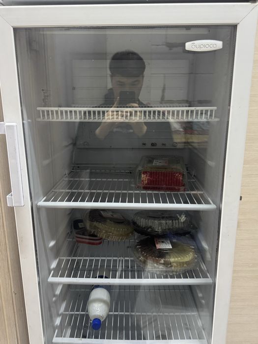 Холодильник на магазин стеклянное Бирюса