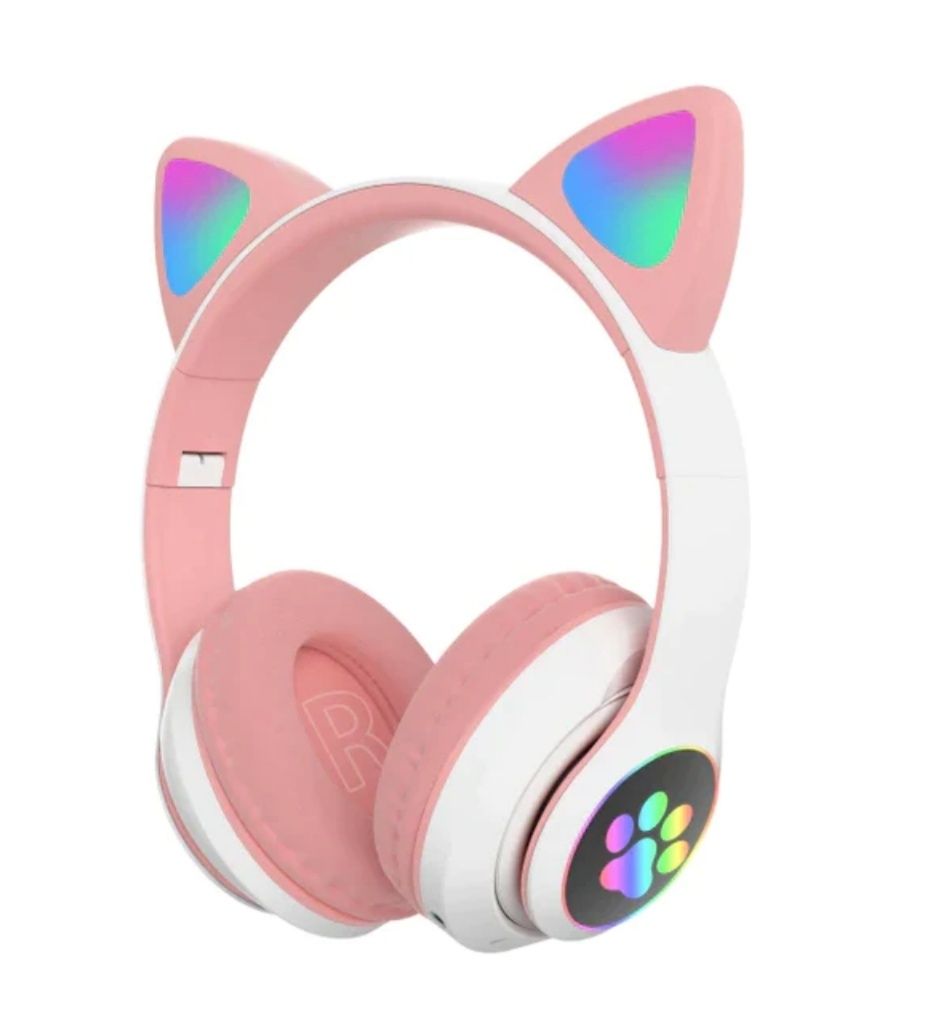 Căști wireless pliabile urechi de pisica CAT EAR sport stereo BT RGB