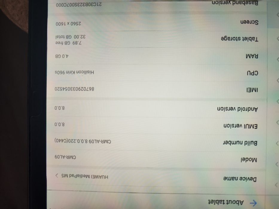 Tableta Huawei mediapad M5 10.8" SIM model CMR-AL09