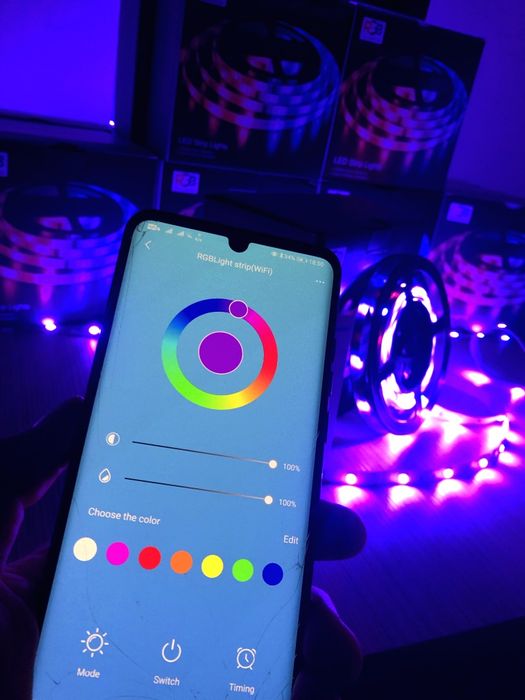 LICHIDARE STOC! Kit Banda LED Smart® RGB WiFi 5050 Google Home, Alexa