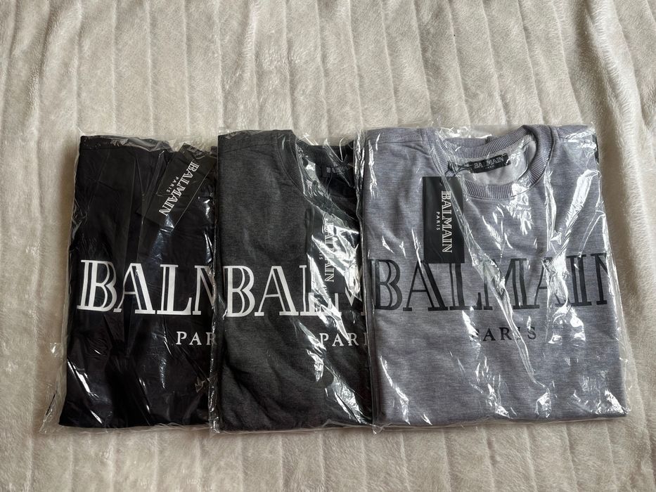 Мъжка блуза с дълъг ръкав Balmain Paris с етикет 100% памук