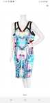 Rochie midi colorata si eleganta marimea 44 XL