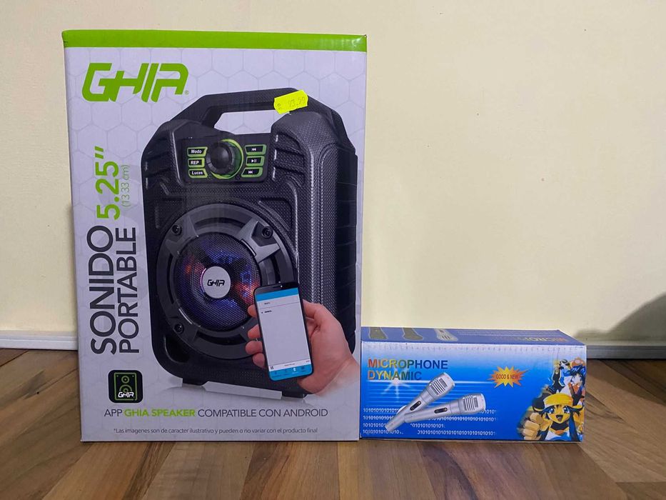 Преносим високоговорител GHIA GSP-005 + Динамичен микрофон