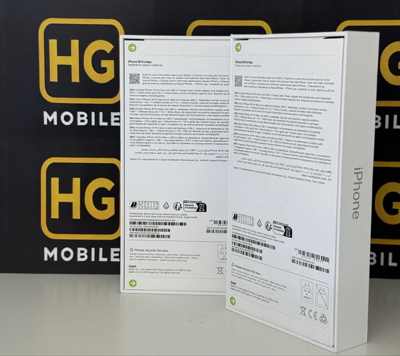 •HG Mobile• iPhone 16 Pro Max(White)-256GB, Nou, Garantie 12 luni