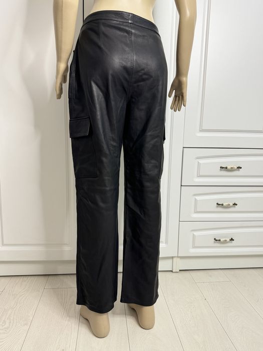 Pantaloni cargo piele naturala Vero Moda