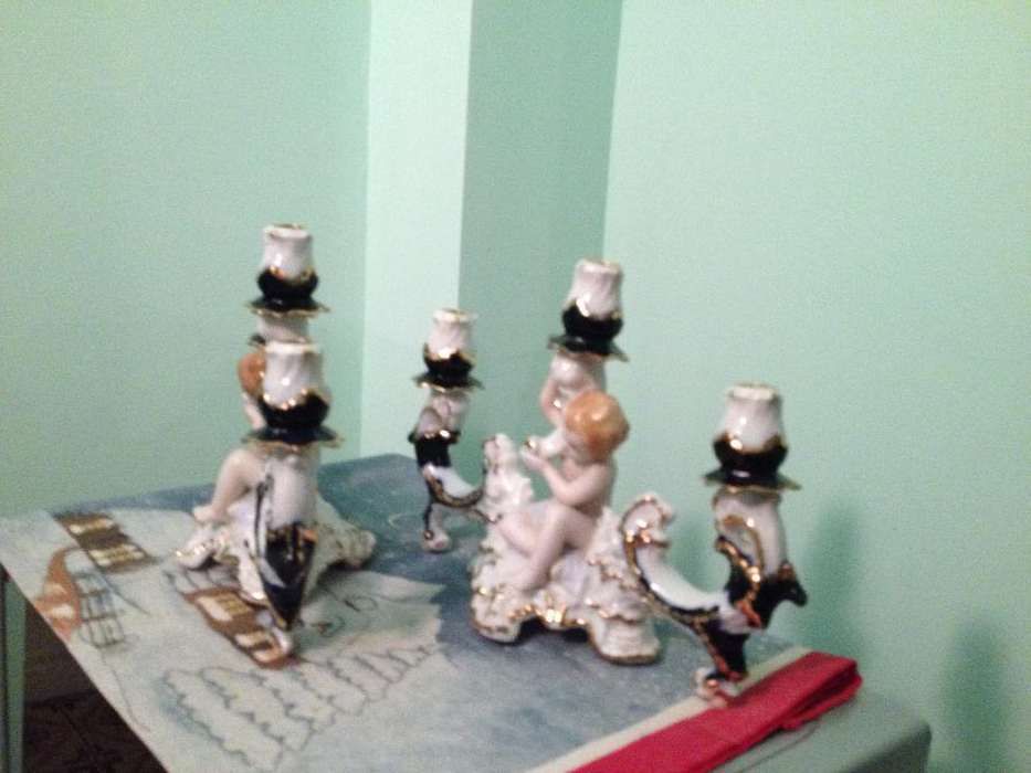 Bibelou porțelan sfeşnice