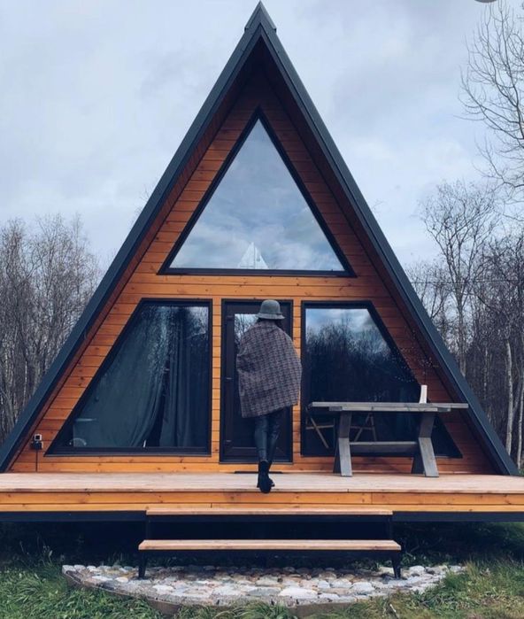 Cabane A-frem din lemn