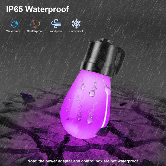 Интелигентни Smart RGB външни светлини ASAHOM, 15 m водоустойчиви