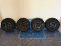 Set roti Logan 1, jante tabla ET50, anvelope Goodyear Vector 4 Seasons