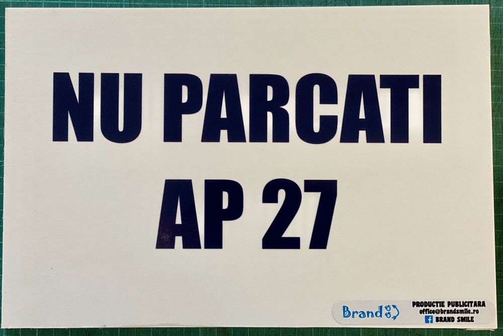 Placa parcare. Nu parcati. Parcare privata