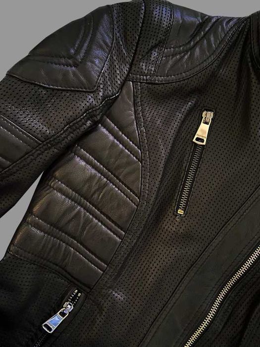 ROCKEDS Черна рокерия. Кожено яке висок клас естествена кожа