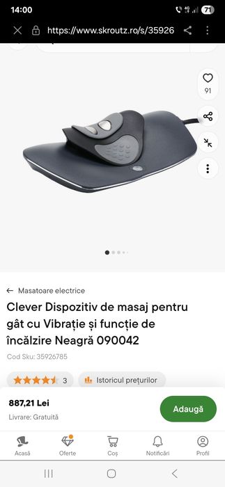 Aparat masaj cervical