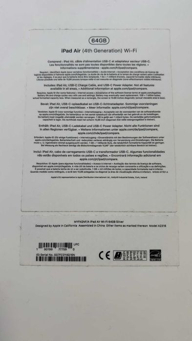 iPad Air 4 model A2316 WiFi în perfectă stare, ca nou !