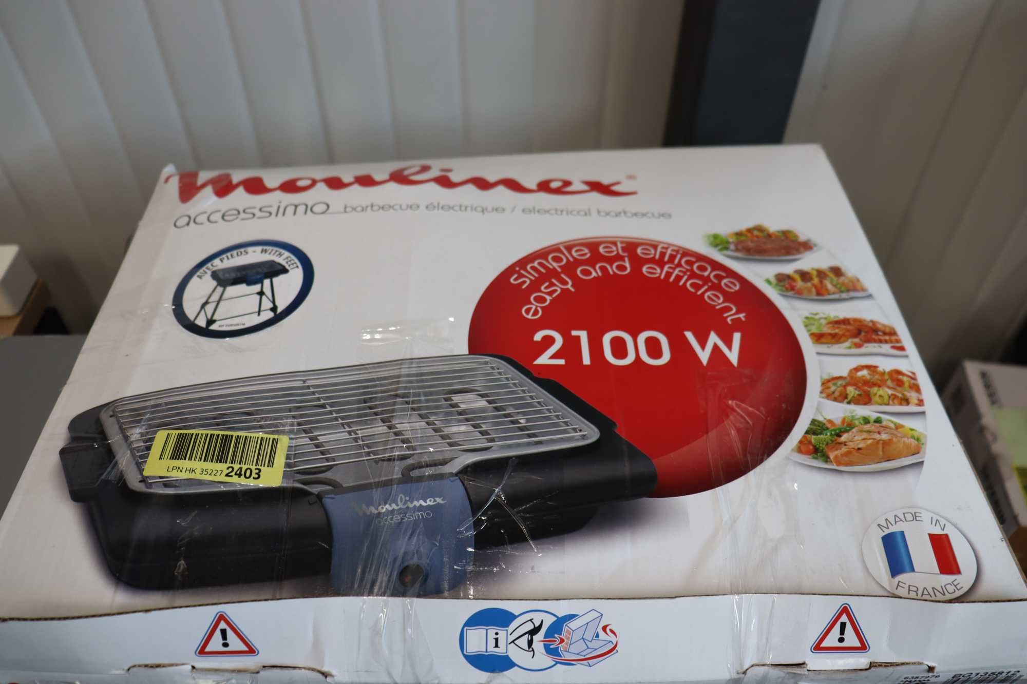 Moulinex Accessimo Електрическо настолно барбекю с крака, скара 2100W