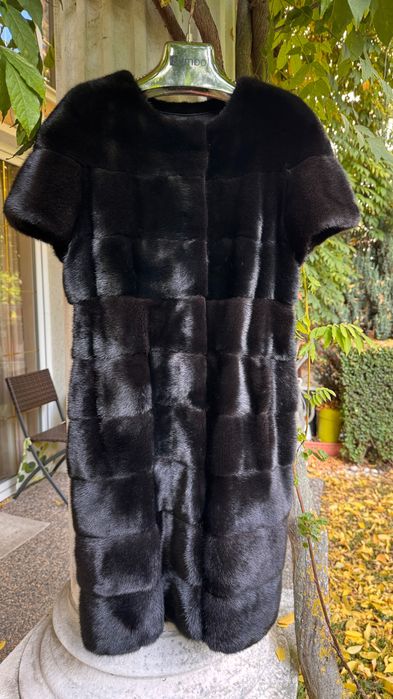 #57 Елек.Палто от норка.Визон.Естествена кожа с косъм.Яке от норка.