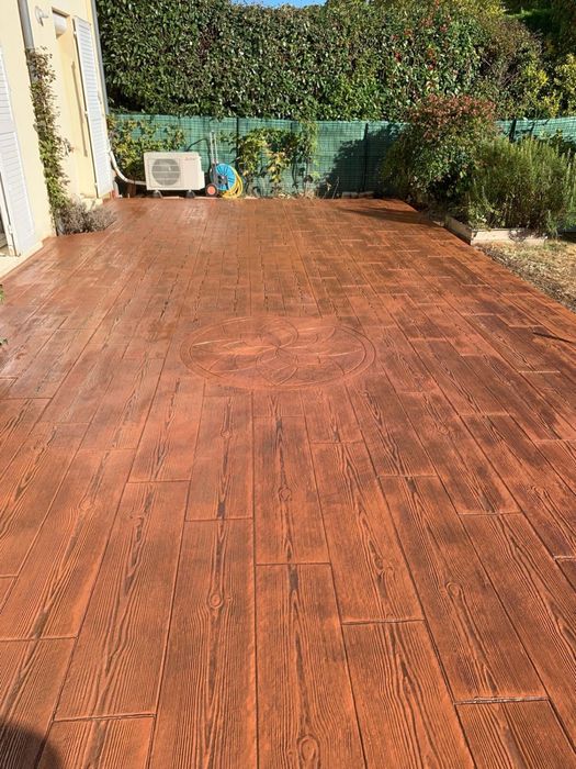 Beton amprentat, Pavaj beton curti, gradini, alei, terase, hale