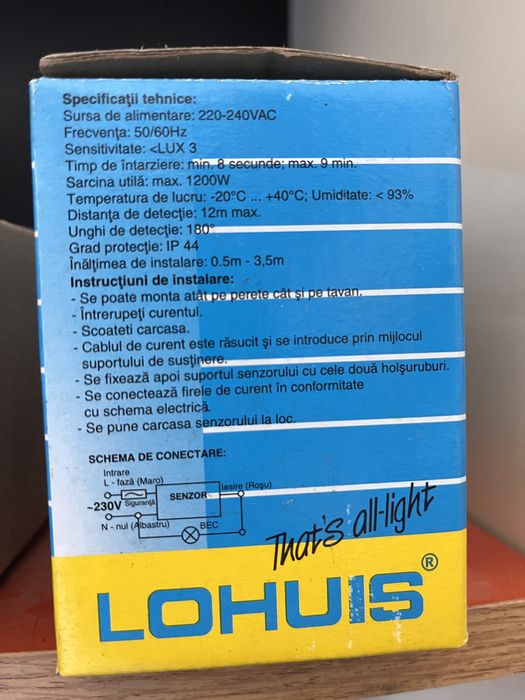 Senzor miscare Lohuis 180 grade