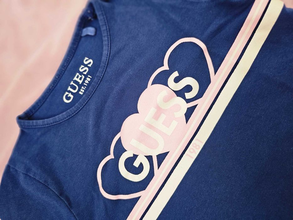 Тъмносиня детска тениска Guess