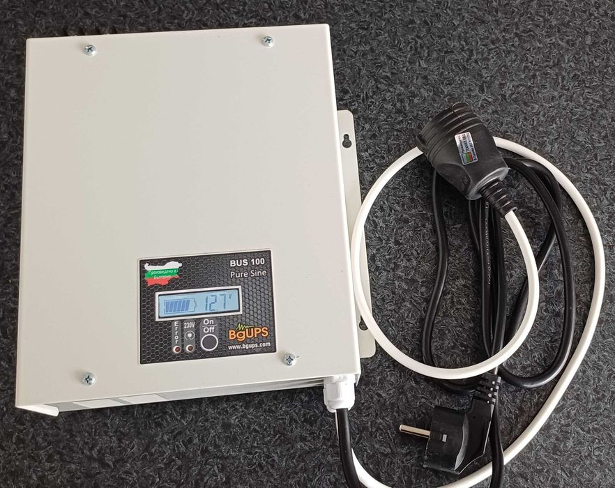 UPS за парно с батерия и външен акумулатор. Чиста синусоида 100W. НОВИ