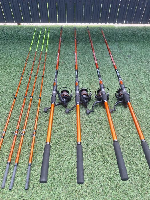 SET 4 Lansete Feeder 3.0m PRO FL Aqua River 280 gr + 4 Pro Fl XFB 6000