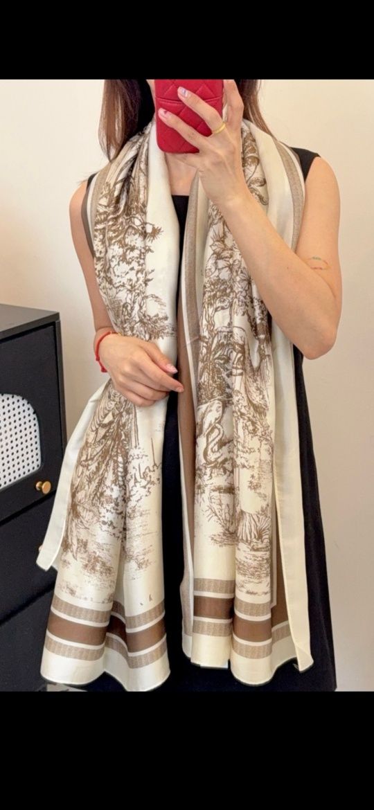 Eșarfă Christian Dior model 2025, 180×90cm