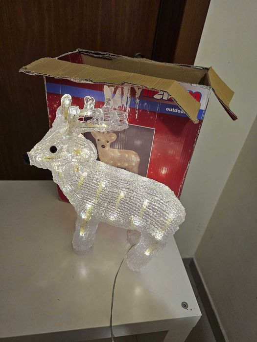 Голям пакет коледна украса висулки LED еленче елха прожектори