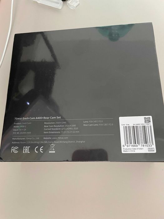 Camera auto DVR Duala Xiaomi 70mai A400 Gray + Camera spate Xiaomi