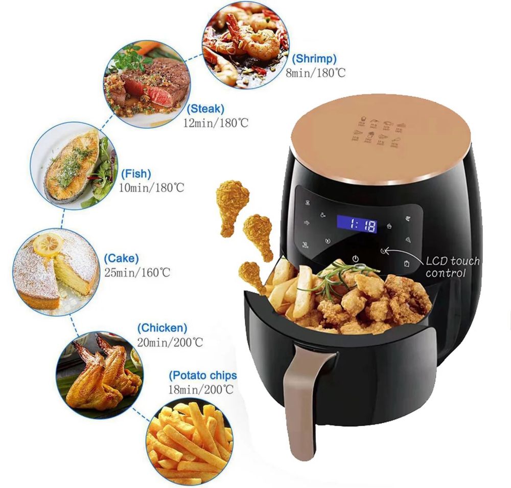Air Fryer Silver Crest 6L / Фритюрник с Горещ Въздух