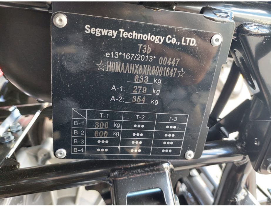 SEGWAY Snarlet AT5L EPS T3b SS: H0MAANX83R8002283