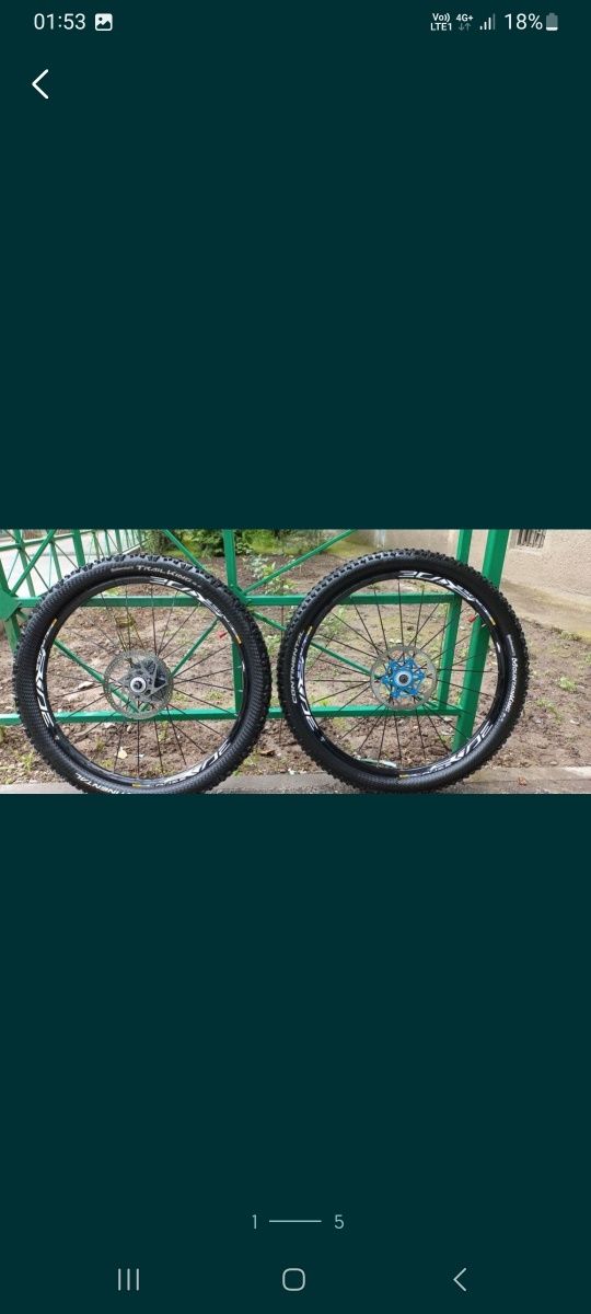 Цена окончательная!Велсэт  Mavic Cross ride DH 9 speed