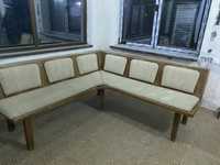 Coltar din lemn masiv + 2 scaune