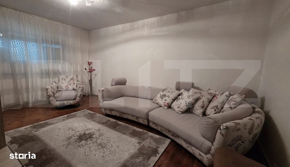 Apartament 3 camere, decomandat, 62 mp utili , mobilat si utilat , Cra