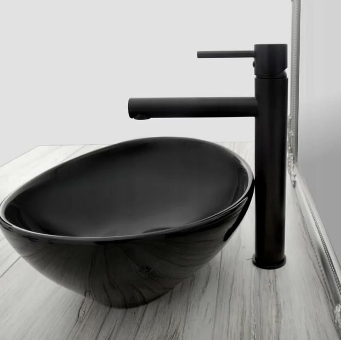 Baterie pentru lavoar pe blat Rea Tess negru mat-Noua