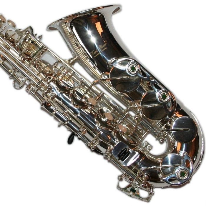 Saxofon Alto Karl Glaser ARGINTIU NOU curbat Saxophone Germania