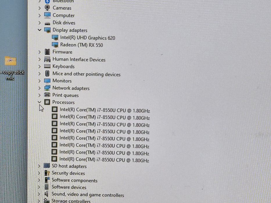 vand laptop Lenovo ThinkPad E580.15,6"FH..i7..8 Gb.Video RX550.Ssd 256