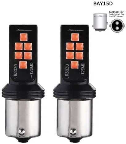 Set de 2 becuri led Xentech 12 SMD Cree 1156 (alb/rosu) si 3156 (alb)