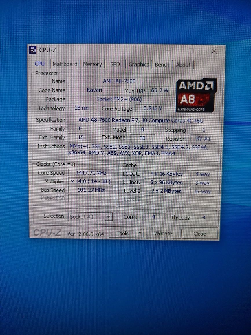 Компютър AMD А8-7600 8GB RAM 1TB HDD