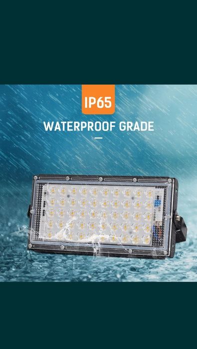 Reflector proiector lampa LED SMD - 12V/50W alb rece camping pescuit