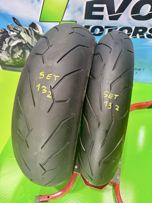 Set Anvelope Moto 120 70 17 si 180 55 17 Pirelli 2022 Rosso2 Set132
