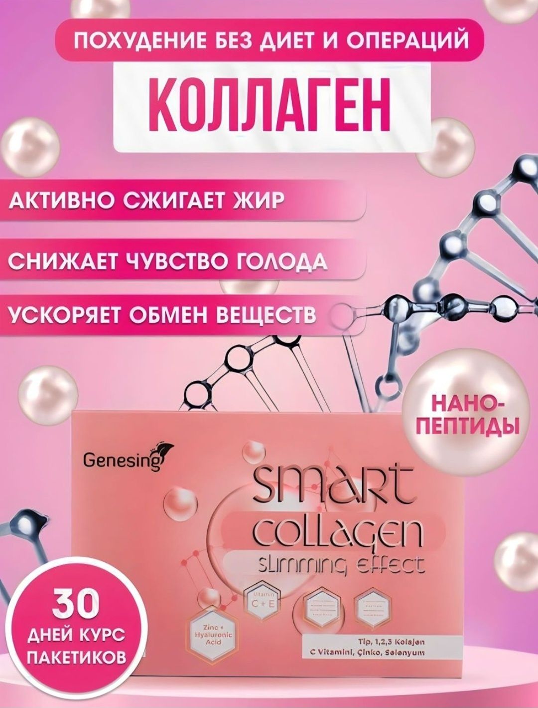 Smart Collagen/Slimming Effect/Умный коллаген/похудение/ногти/волосы